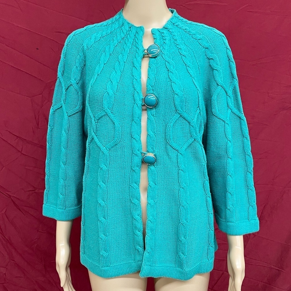 Vintage 1980’s Gabriella Rossi by Andre Smith Large button swing cardigan Large